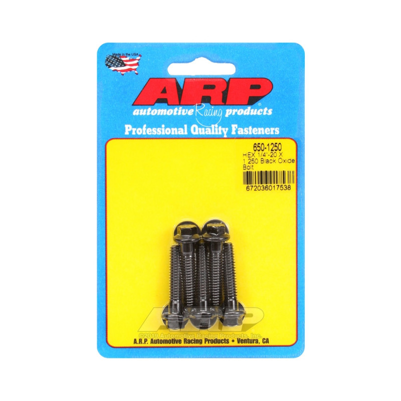 Set de șuruburi și piulițe universale ARP 1/4-20 – șuruburi hexagonale cu finisaj negru oxidat, x5 - ARP-650-1250 - 650-1250 - 3666618194288